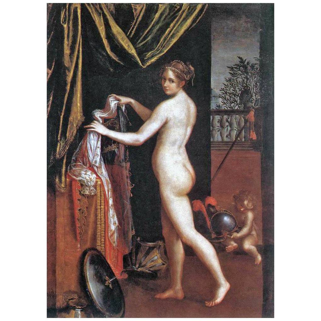 Lavinia Fontana. Minerva Dressing. 1613. Galerie Borghese, Roma
