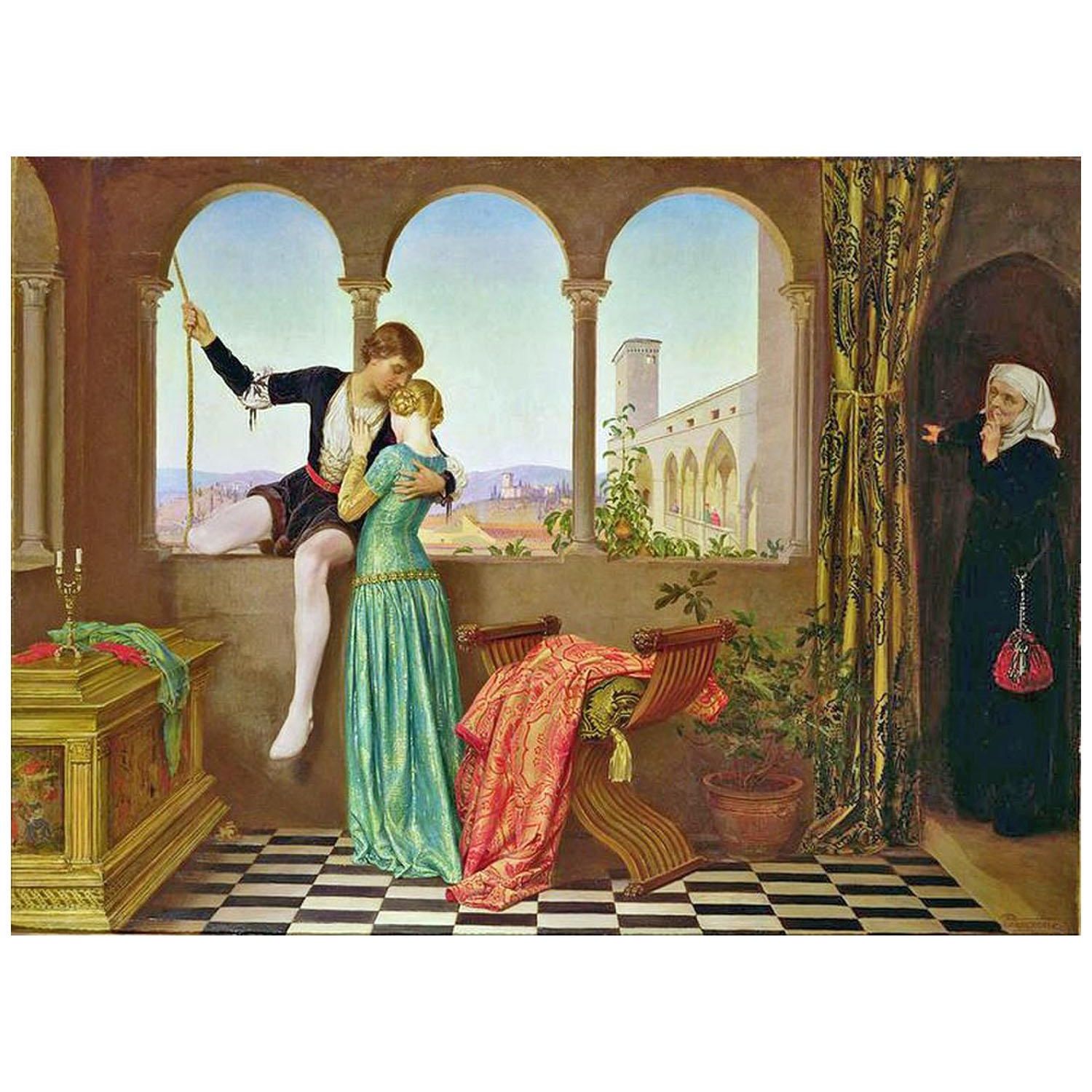 Eleanor Fortescue-Brickdale. Romeo and Juliet Farewell. 1905