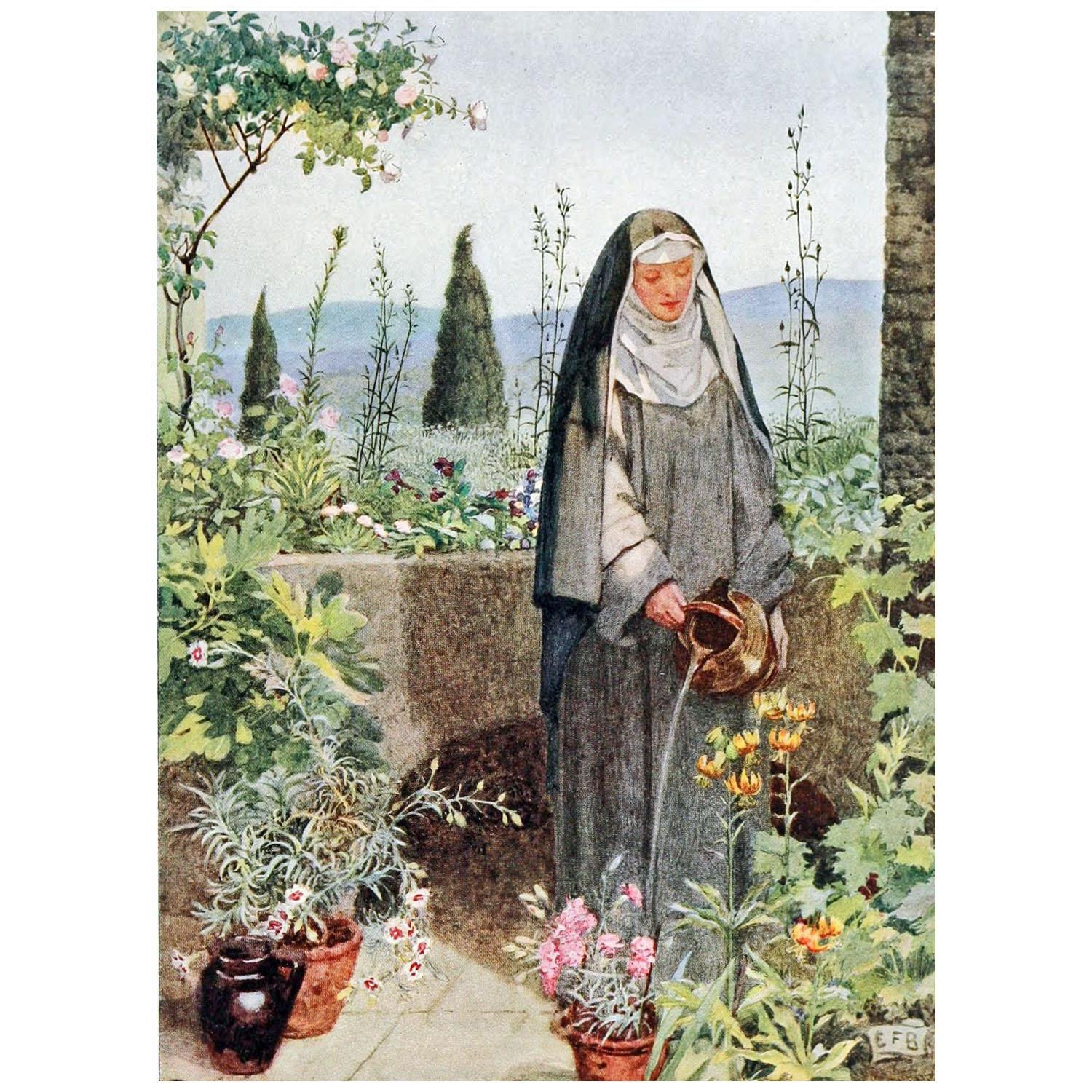 Eleanor Fortescue-Brickdale. Saint Clare of Assisi. 1919