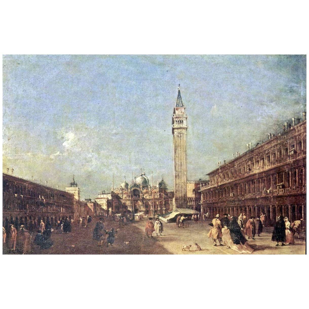 Francesco Guardi. Piazza San Marco. 1760-1770. Academia Carrara Bergamo