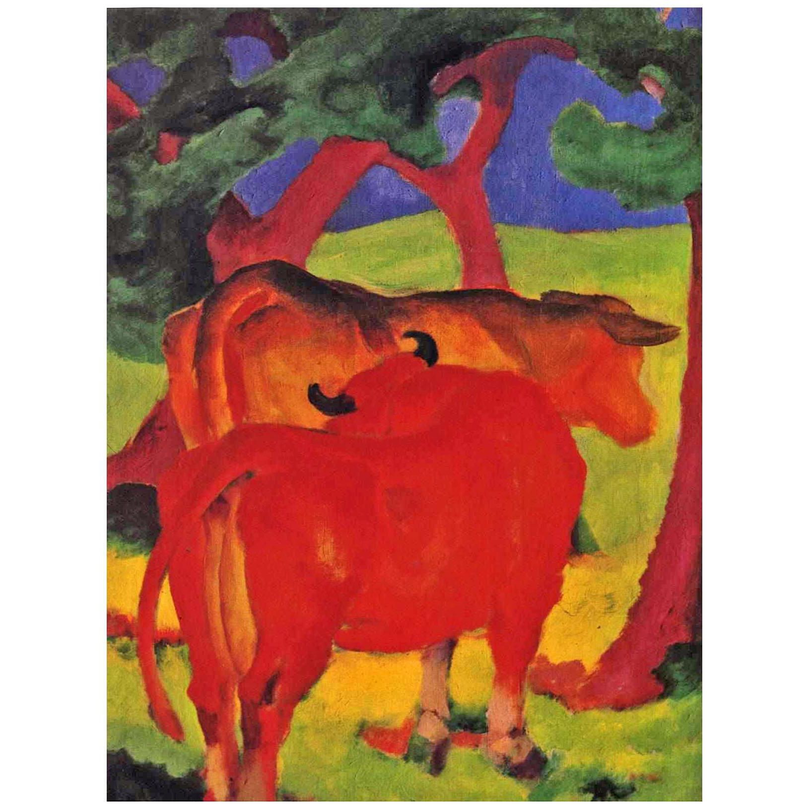 Franz Marc. Kühe unter Bäumen. 1910. Kunstmuseum Mulheim