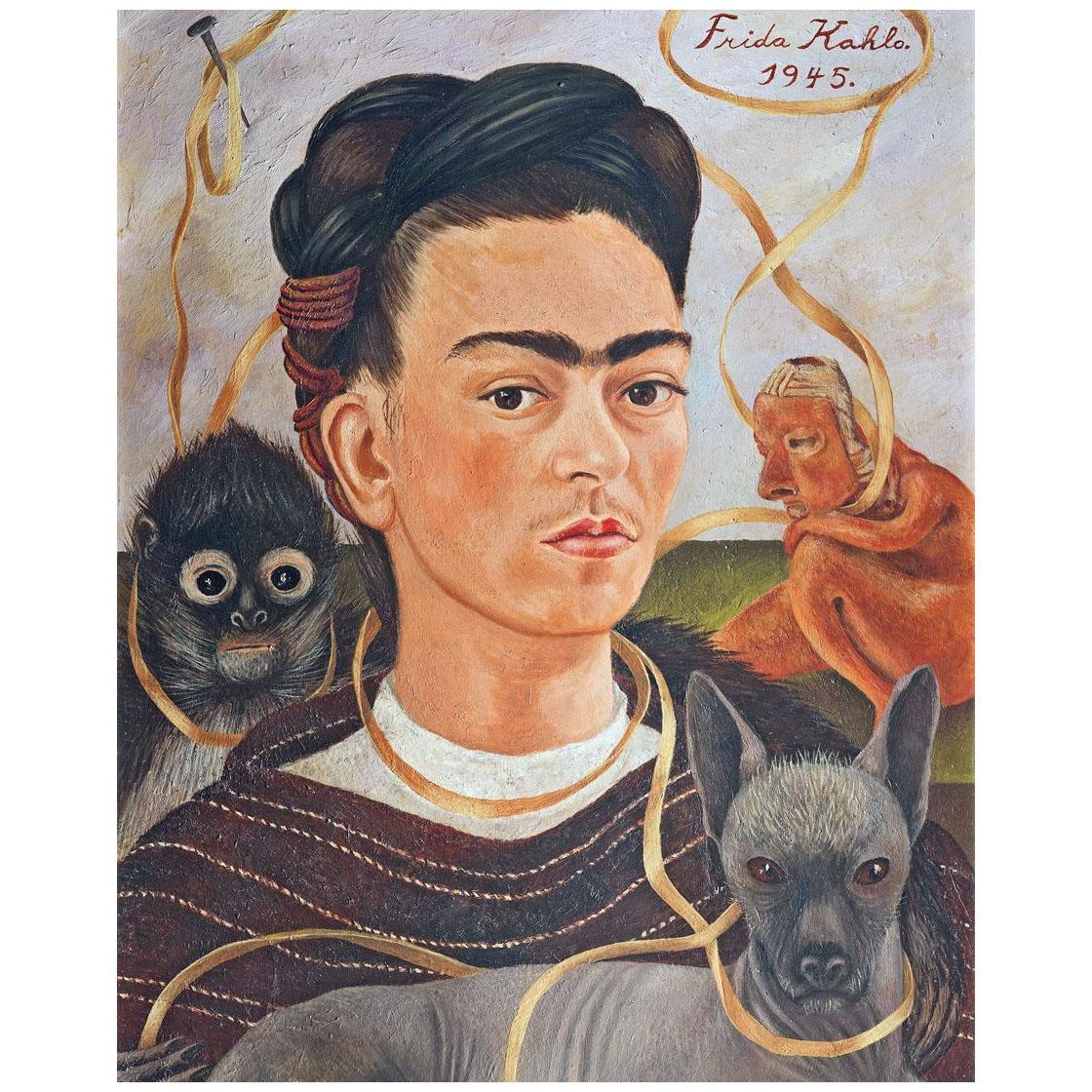 Frida Kahlo. Autorretrato con mono. 1945. Brady Foundation Mexico