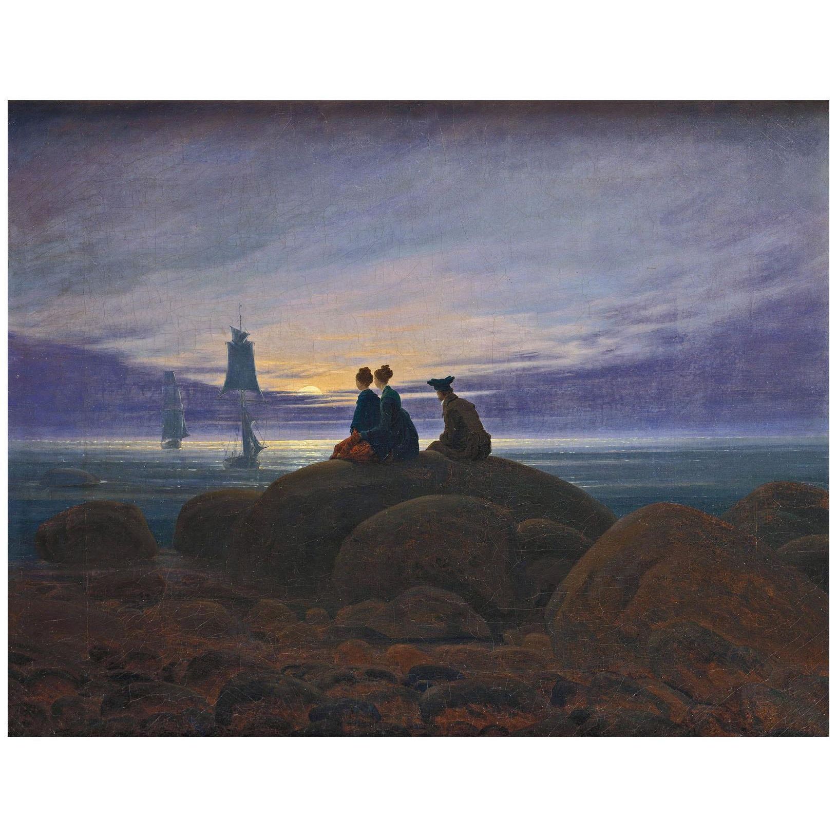 Caspar David Friedrich. Mondaufgang am Meer. 1822. Gemaldegalerie Berlin