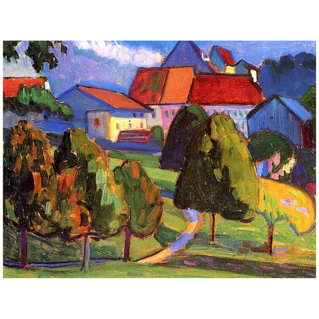 Gabriele Munter. Outskirts of Murnau. 1908. Private Collection
