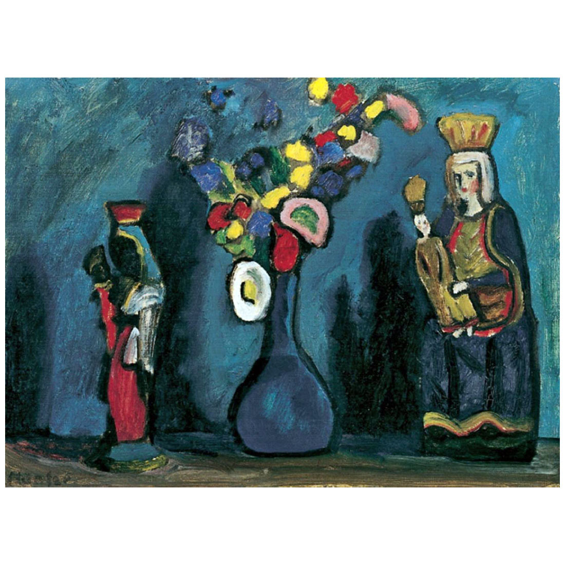 Gabriele Munter. Vase and Two Madonnas. 1909-10. Private Collection