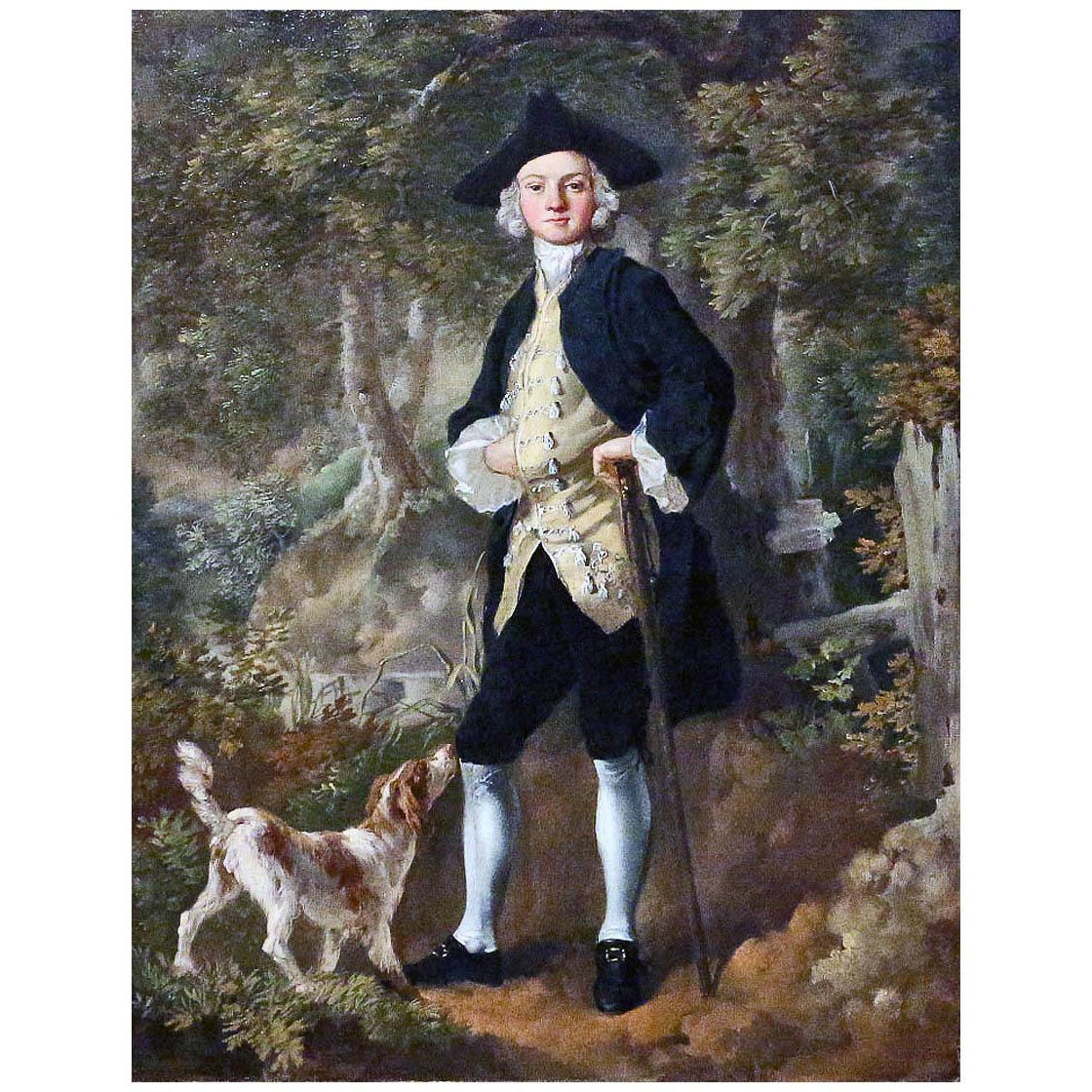 Thomas Gainsborough. Gentleman with a Dog in a Wood. 1746. Gainsborough House Sudbury