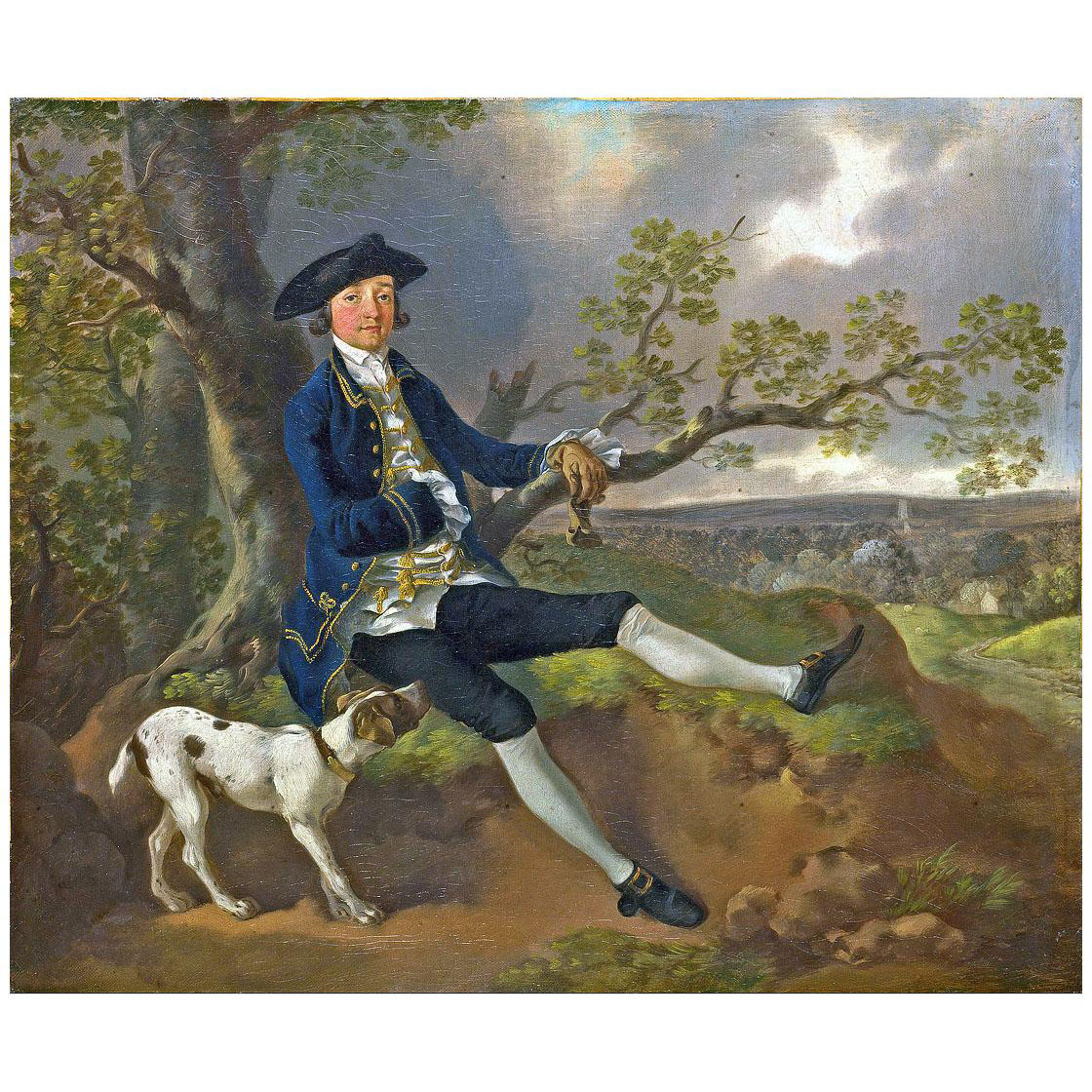 Thomas Gainsborough. John Plampin with a Dog. 1752. National Gallery London