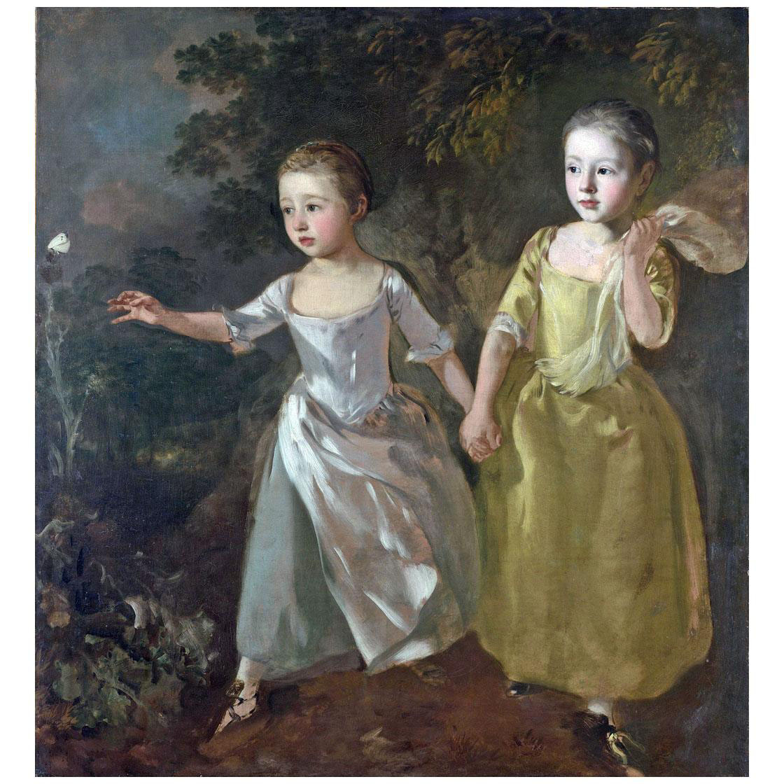 Thomas Gainsborough. The Painter’s Daughters with a Butterfly. 1756. National Gallery London