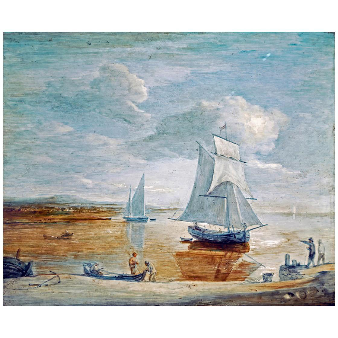 Thomas Gainsborough. Sailing Boats. 1781-1782. Oil on glass. Victoria and Albert Museum