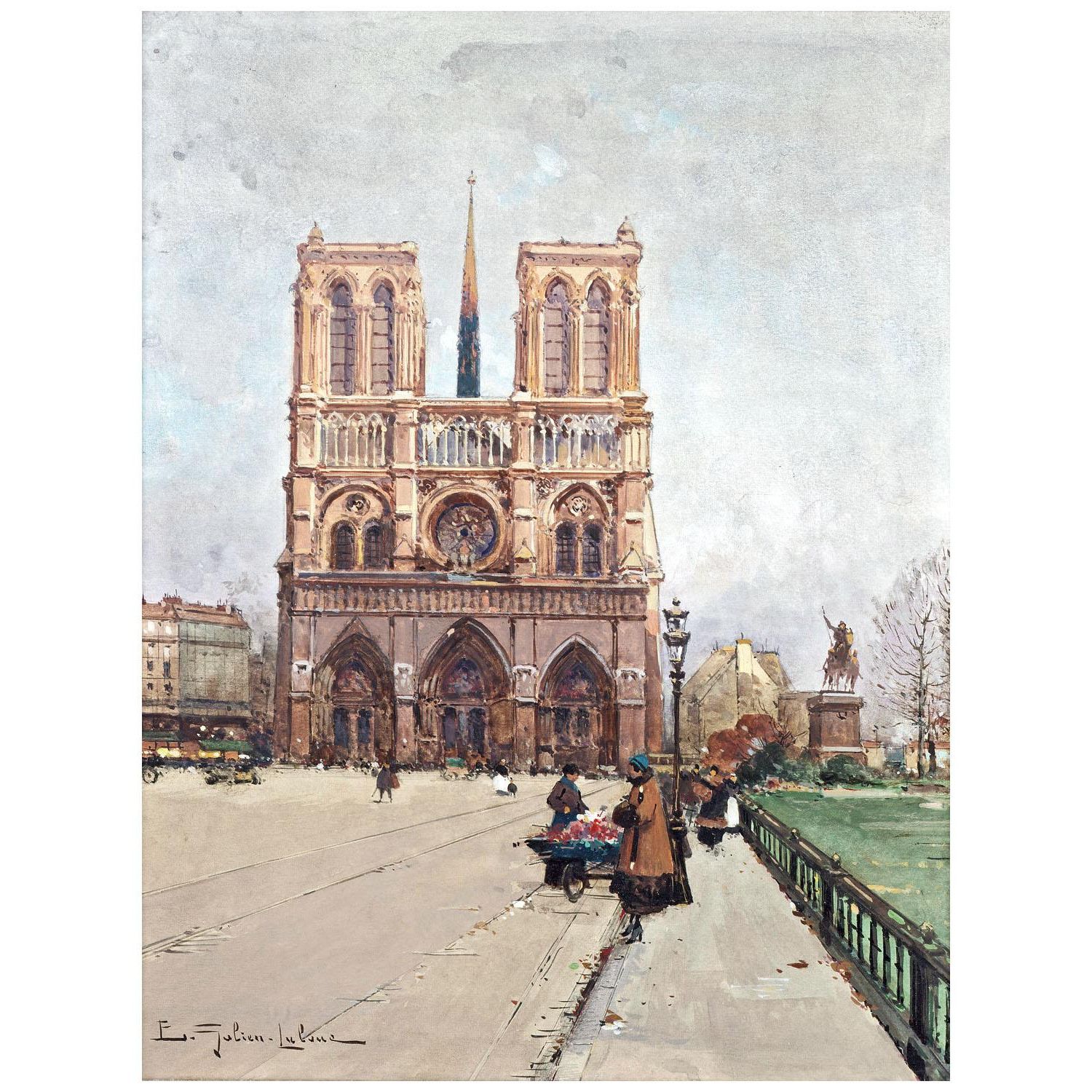 Eugène Galien-Laloue. Notre-Dame. Paris. 1890