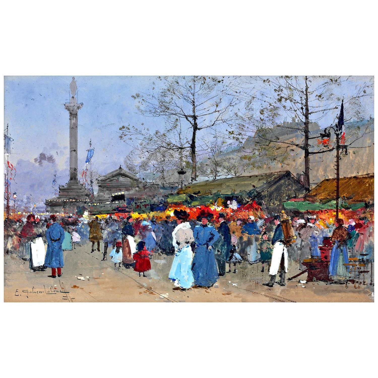 Eugène Galien-Laloue. Le marche. 1895