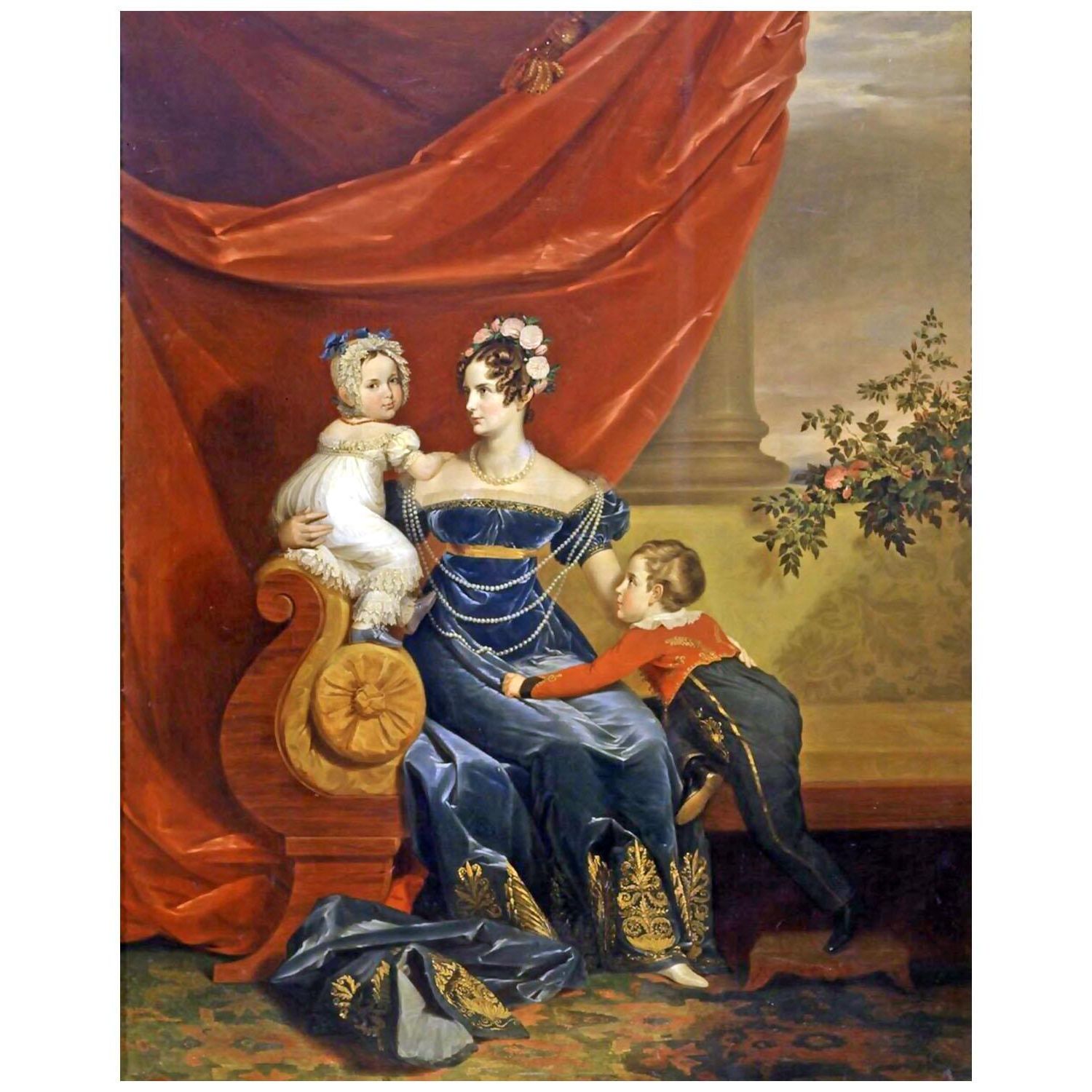 Джордж Доу. Александра Федоровна с детьми. 1821. Эрмитаж