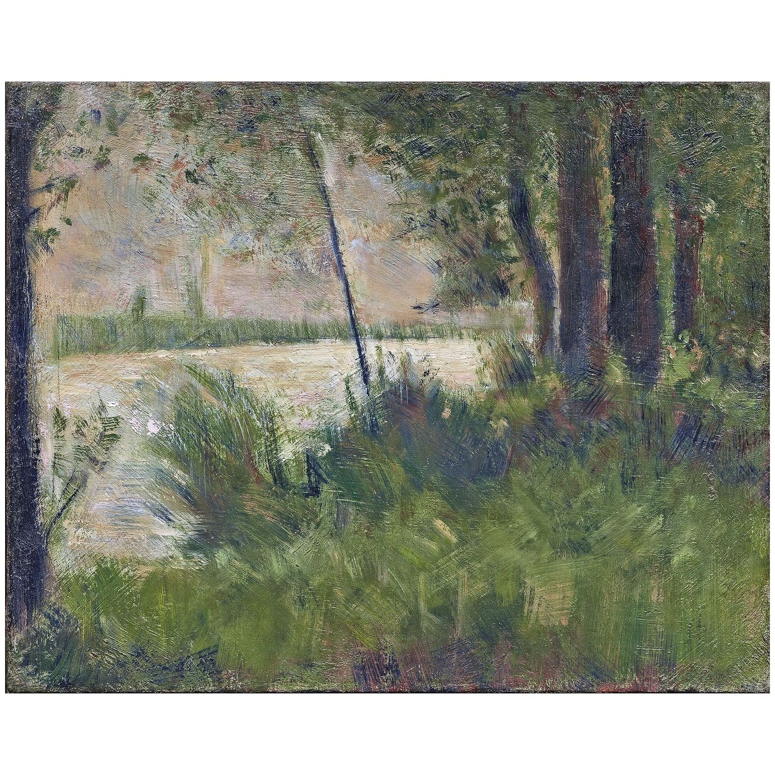 Georges Seurat. Côte herbeuse. 1881-1882. Dallas Museum of Art