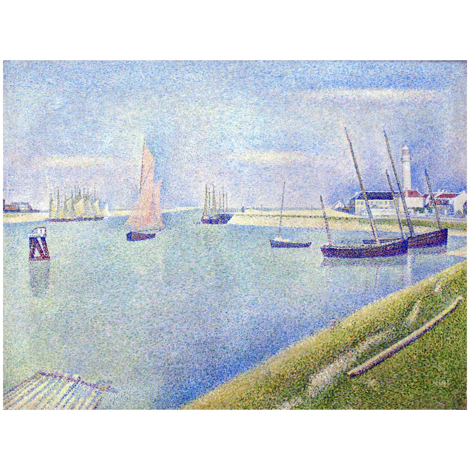 Georges Seurat. Le chenal de Gravelines. 1890. Kroller-Muller Museum Otterlo
