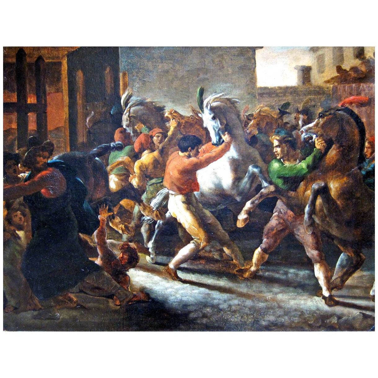 Theodore Gericault. Course de chevaux libres à Rome. 1817. PBA Lille