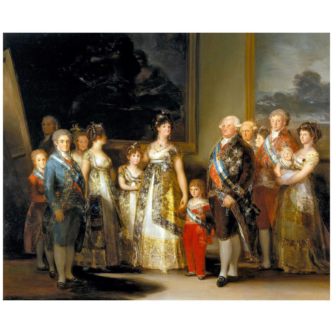 Francisco de Goya. La familia de Carlos IV. 1800-1801. Museo del Prado Madrid