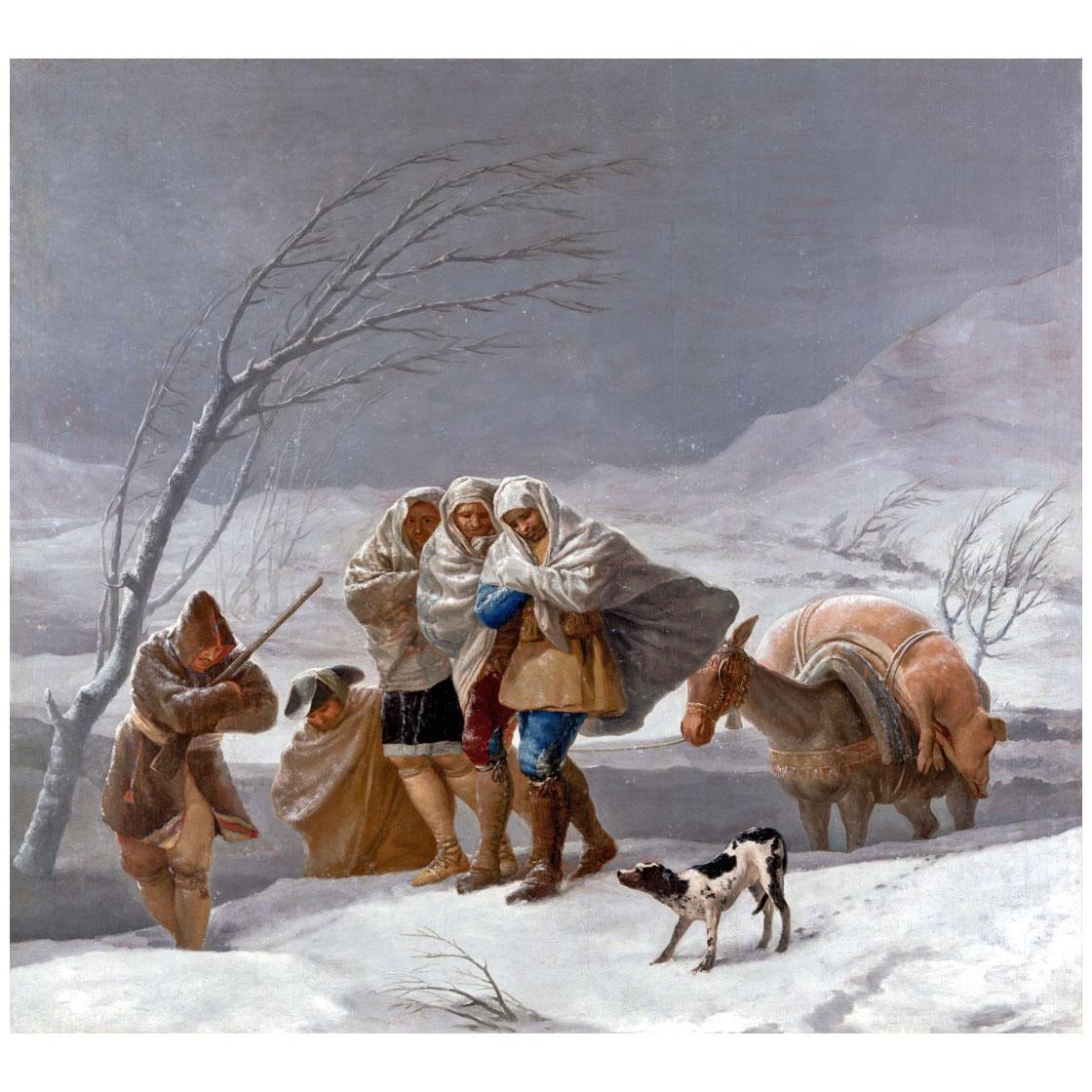 Francisco de Goya. La nevada. 1786-1787. Museo del Prado Madrid