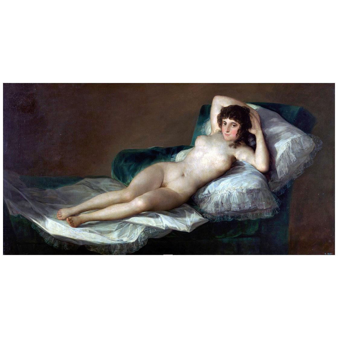 Francisco de Goya. La maja desnuda. 1800. Museo del Prado Madrid