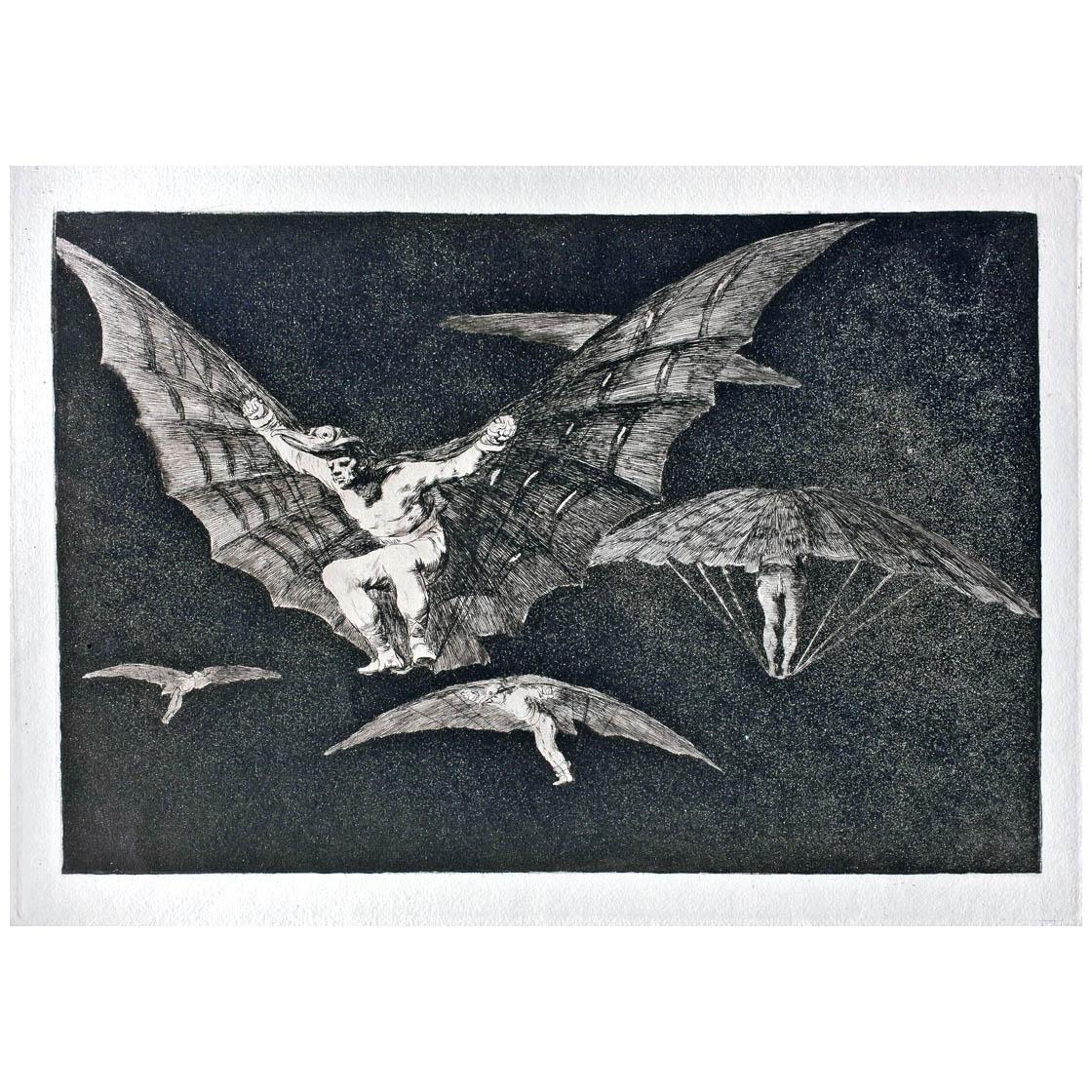 Francisco de Goya. Modo de volar (Los Proverbios p.13). 1820-1823