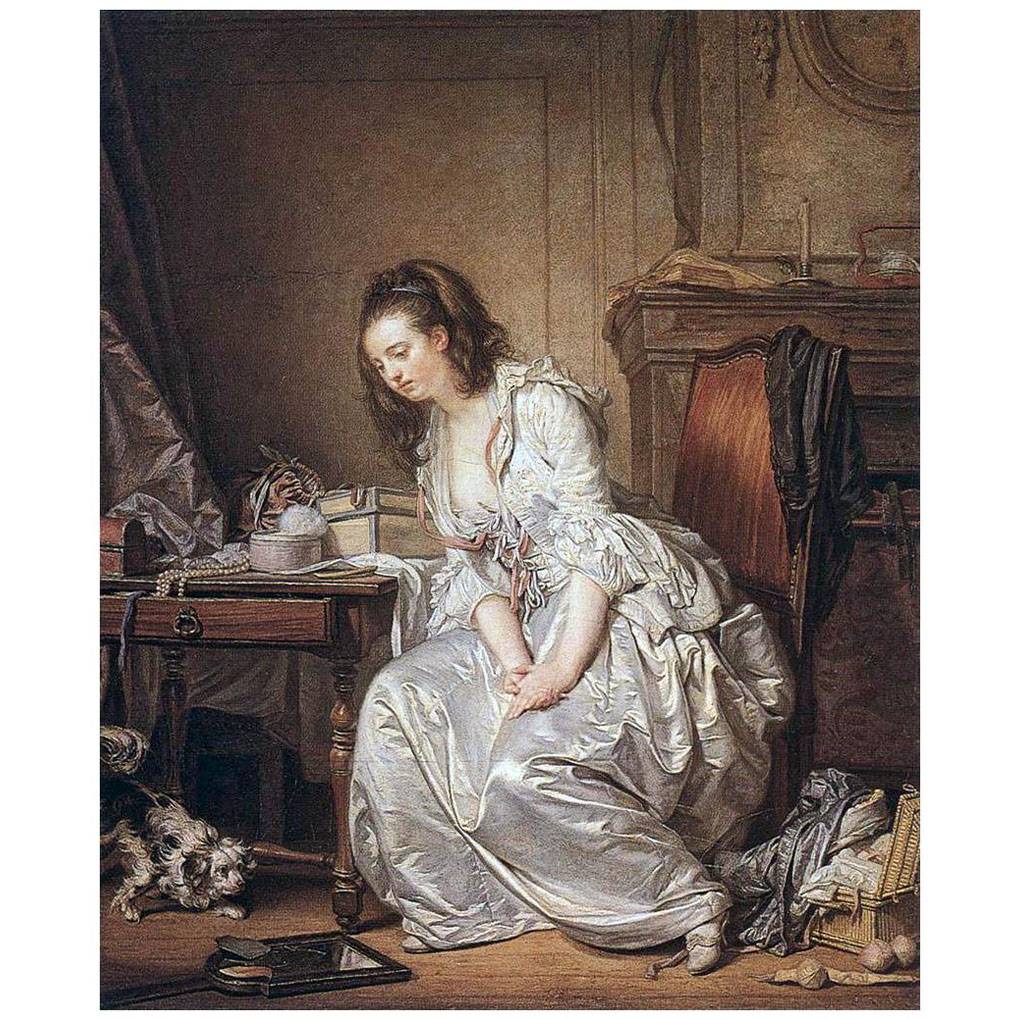 Jean Baptiste Greuze. Le Miroir brisé. 1763. London