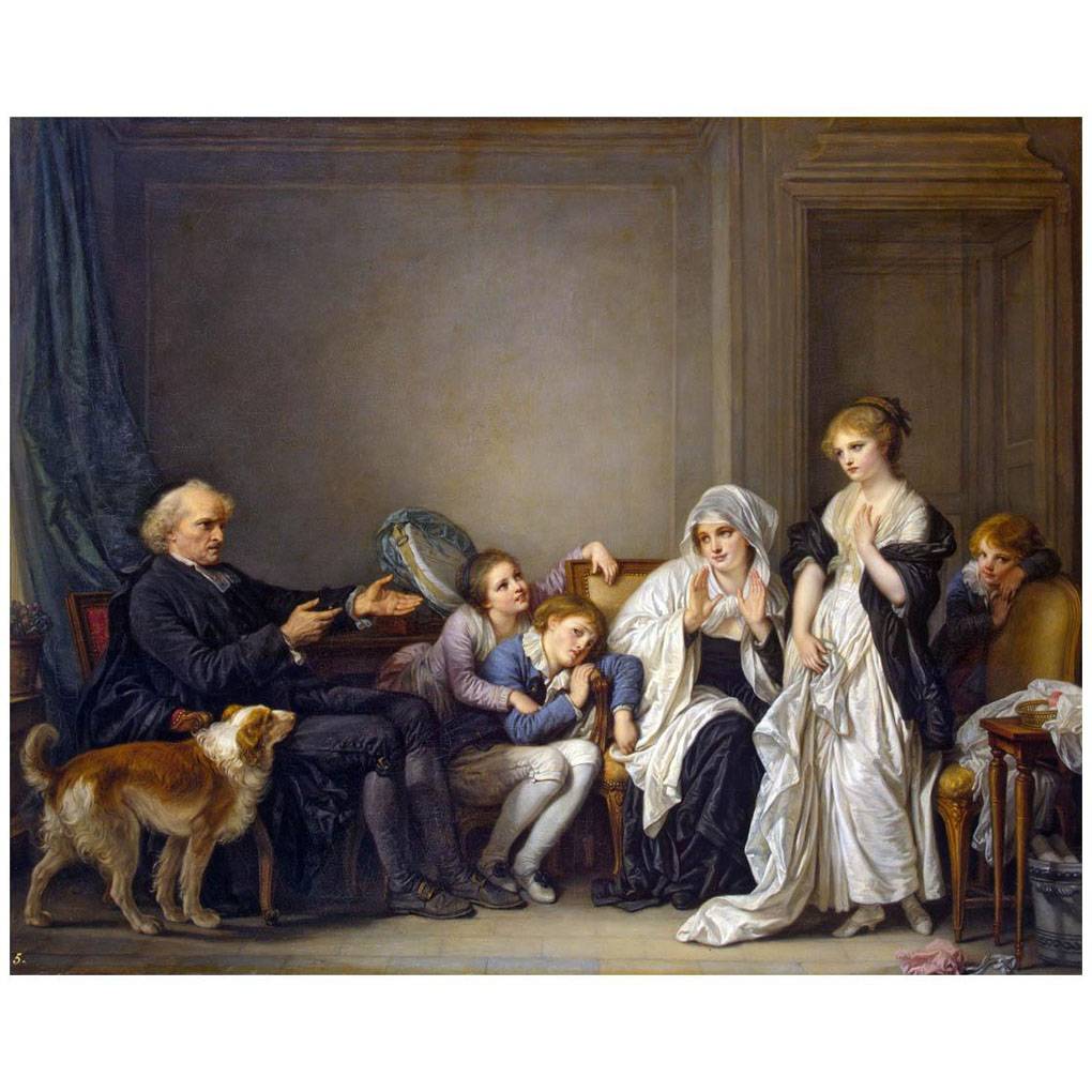 Jean Baptiste Greuze. Посещение священника. н/д. Эрмитаж
