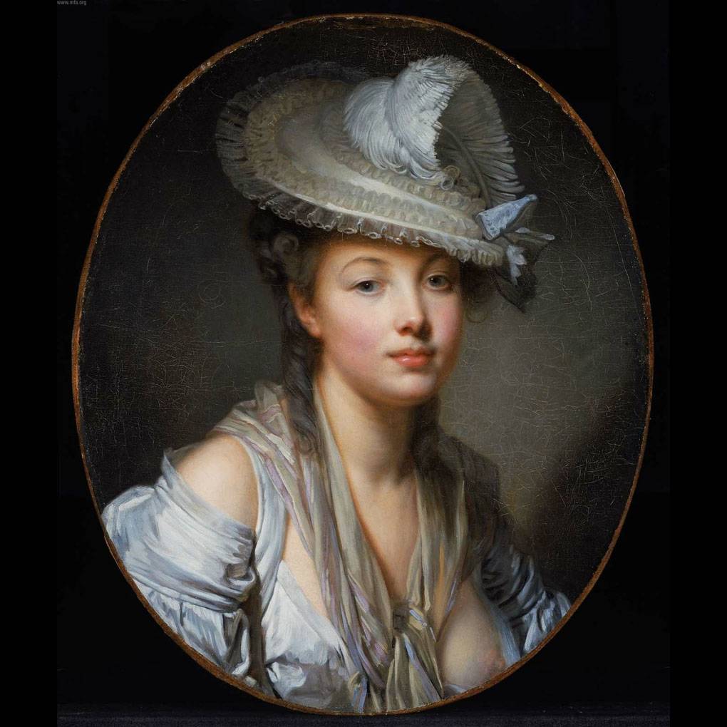 Jean Baptiste Greuze. Chapeau blanc. 1780. Boston