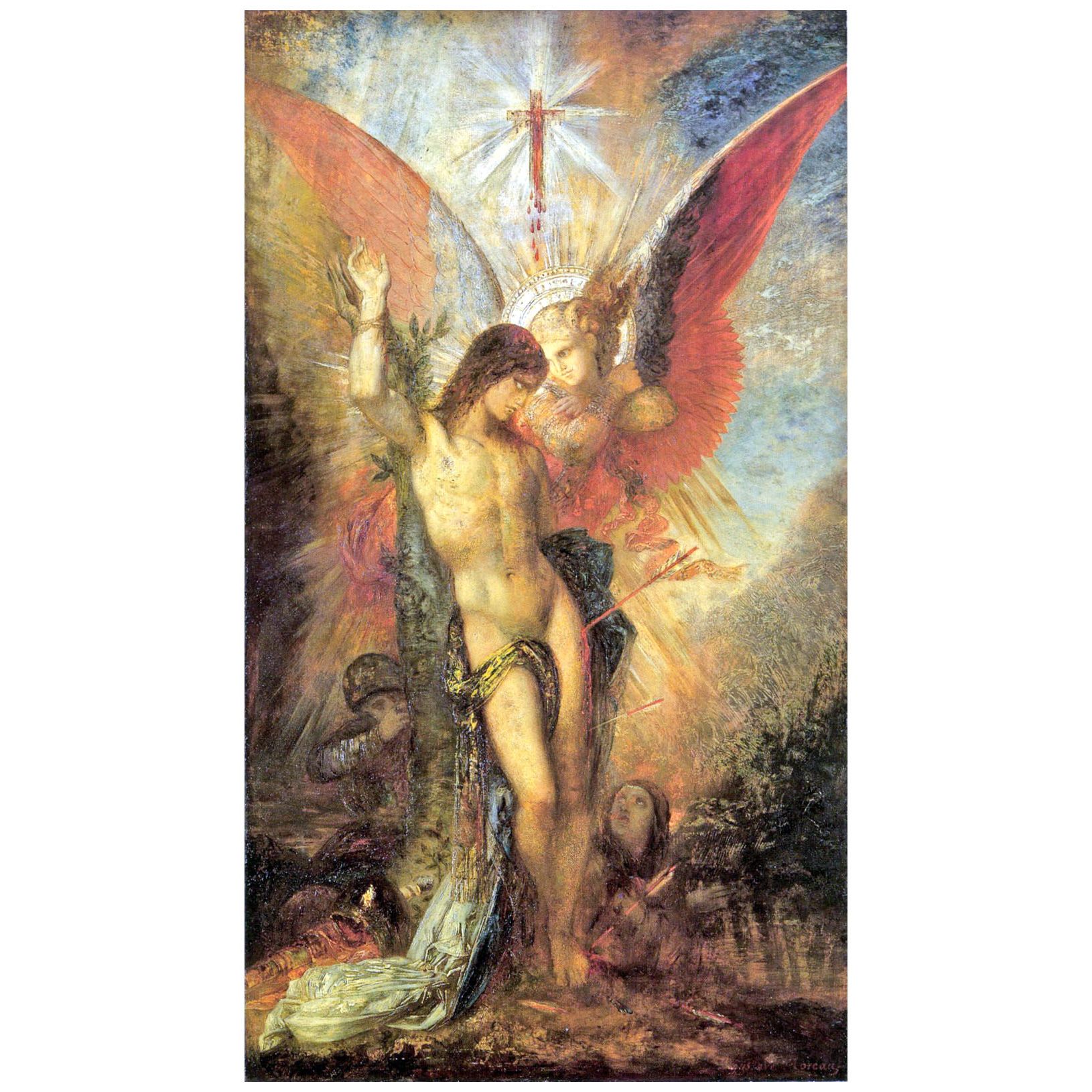 Gustave Moreau. Saint Sébastien et l'Ange. 1876. Fogg Museum Cambridge