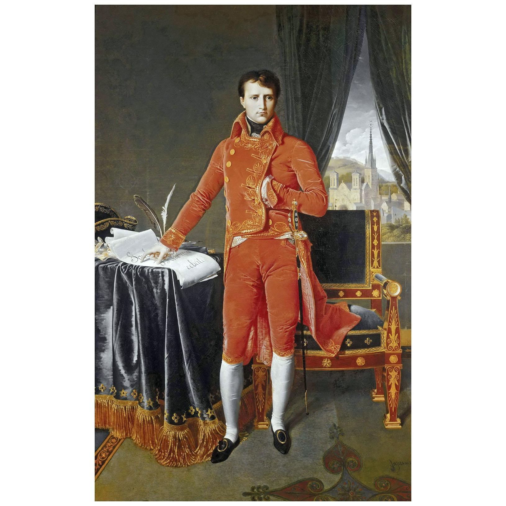 Dominique Ingres. Napoléon Bonaparte en premier consul. 1804. MBA de Liege