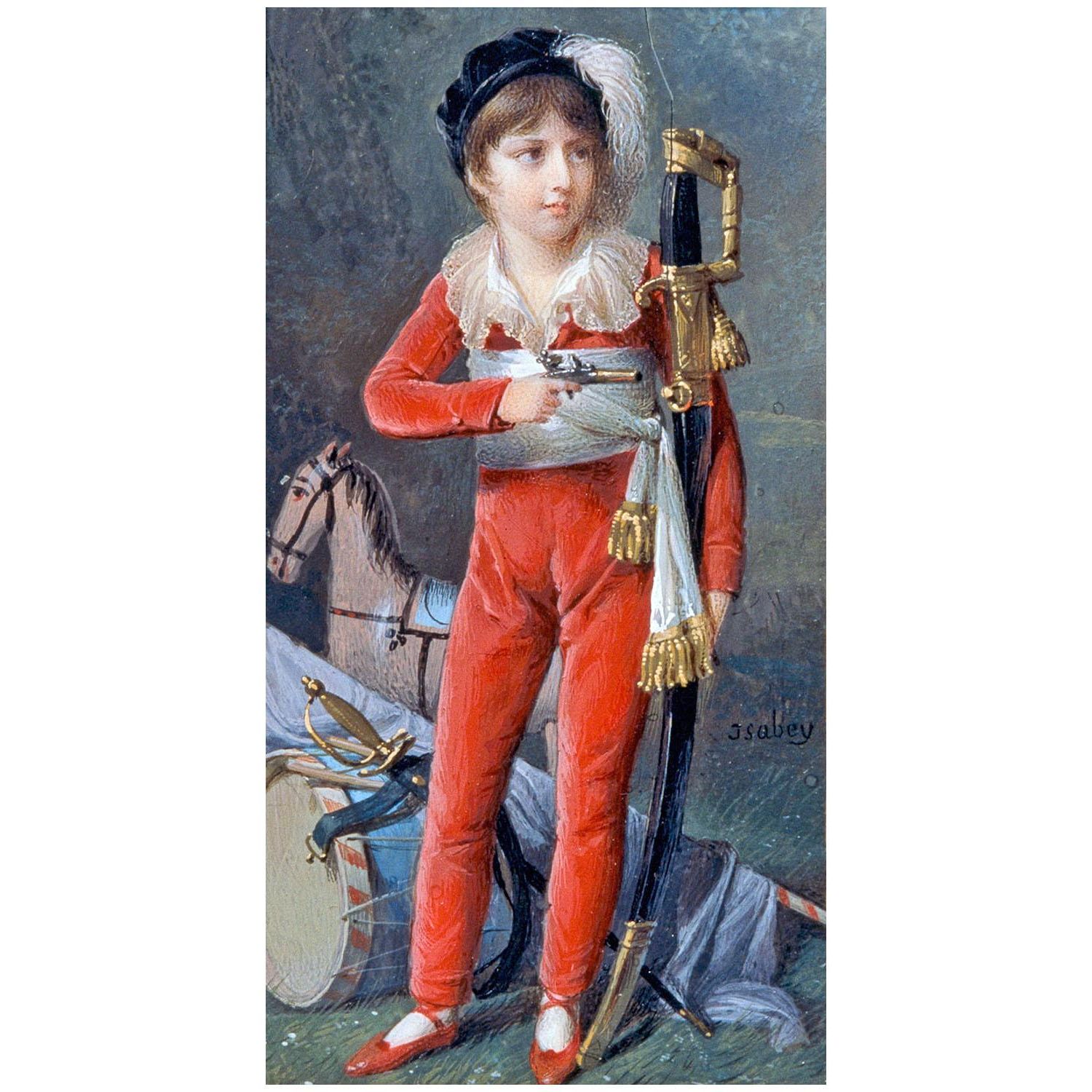 Jean Baptiste Isabey. Portrait d'enfance d'Oscar Bernadotte. 1806. Nationalmuseum Stockholm