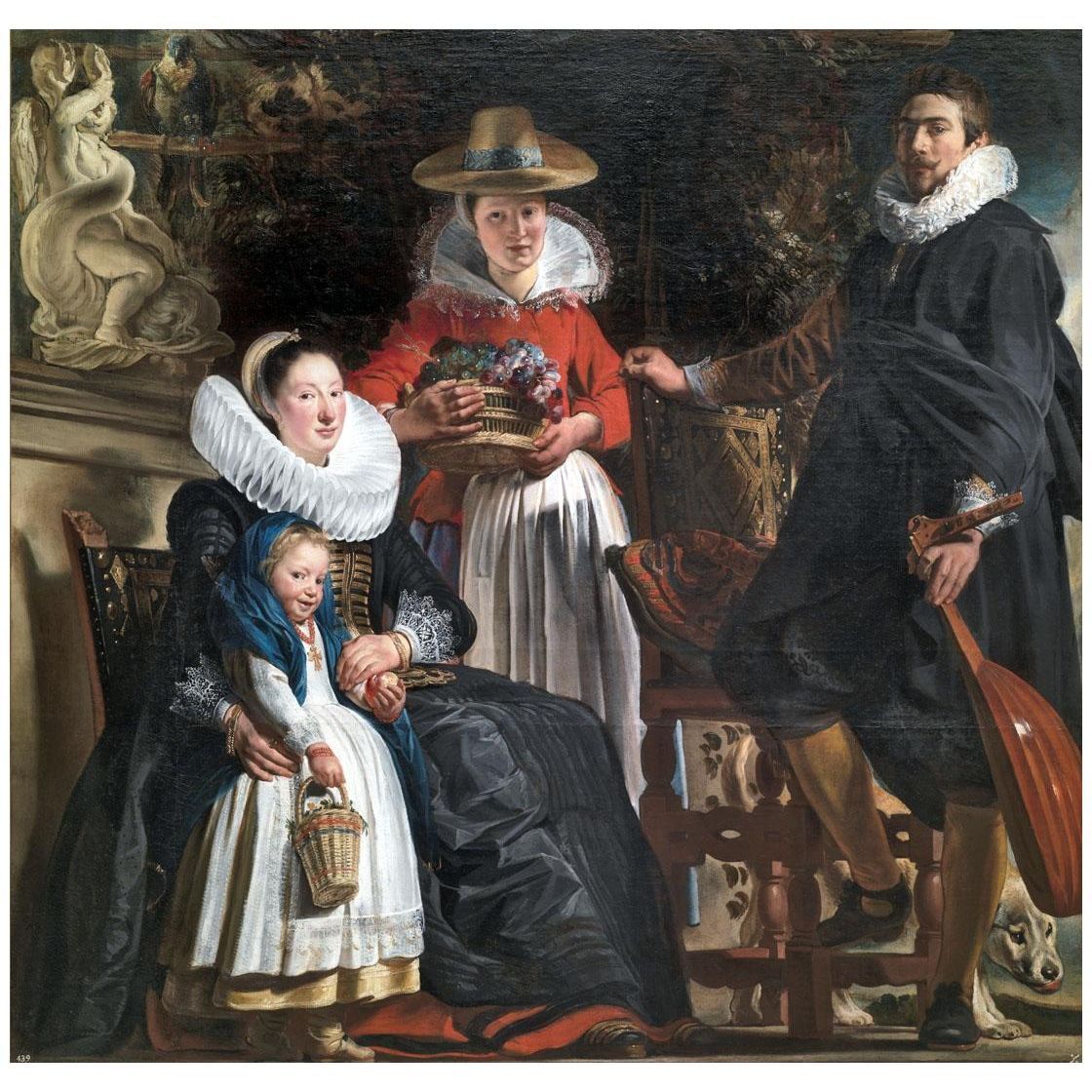 Jacob Jordaens. Portrait of the Artist with his Family. 1621. Museo del Prado Madrid