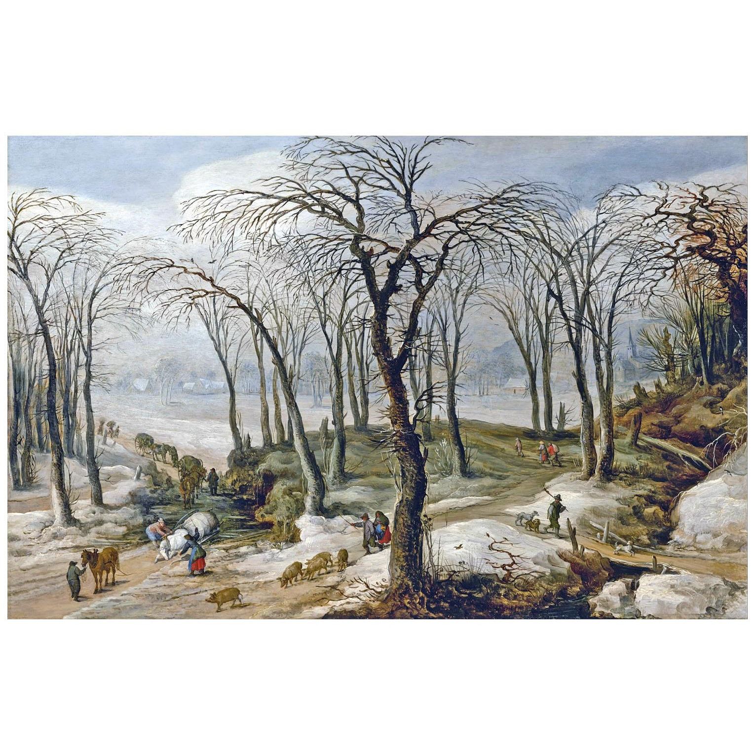 Jan Breughel de Jonge. Winter Landscape. 1622. Private collection