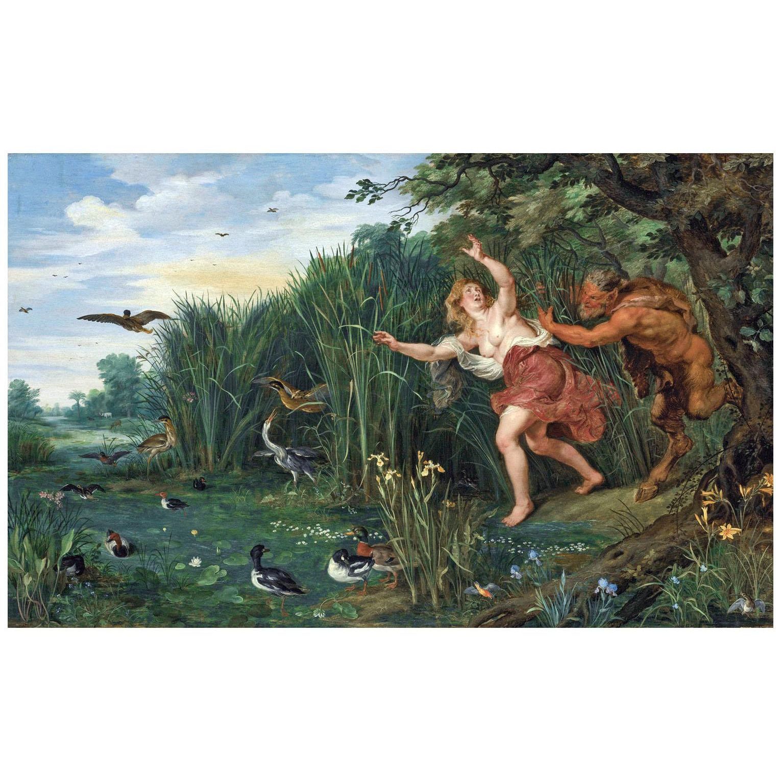 Jan Breughel de Jonge, Peter Paul Rubens. Pan and Syrinx. 1640. Munchen Pinakothek 