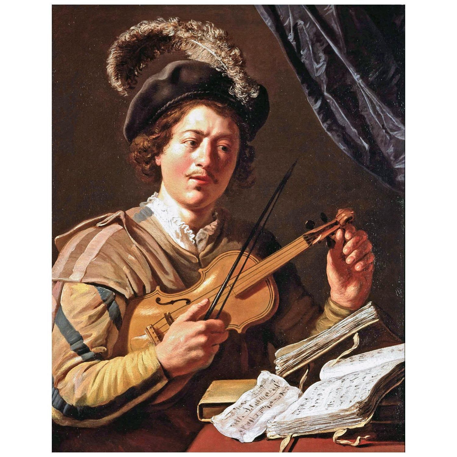 Jan Lievens. The Violin Player. 1625. Museum De Lakenhal Leiden
