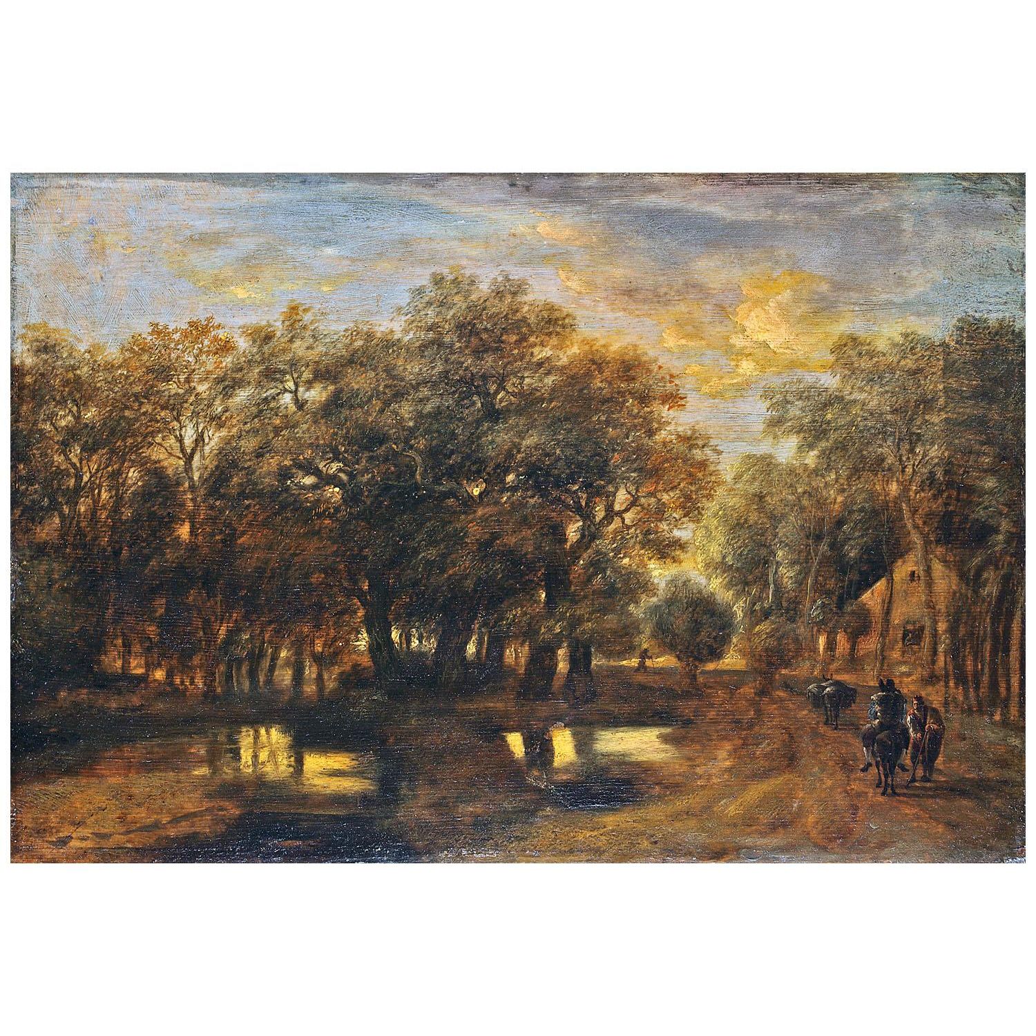 Jan Lievens. Evening Landscape. 1640. Gemaldegalerie Berlin
