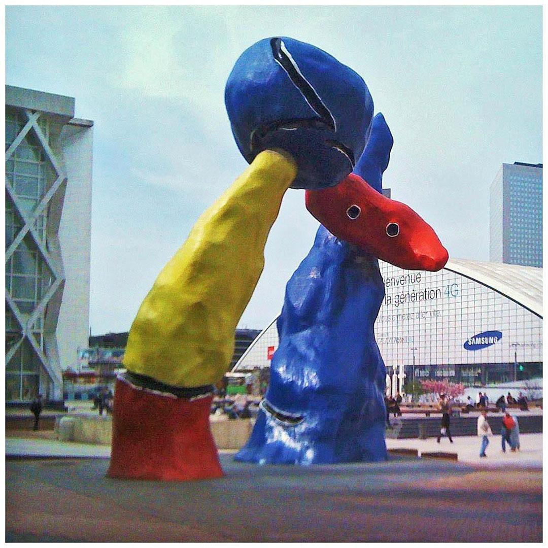 Joan Miro. Deux Personnages Fantastique. 1976. La Defense, Paris