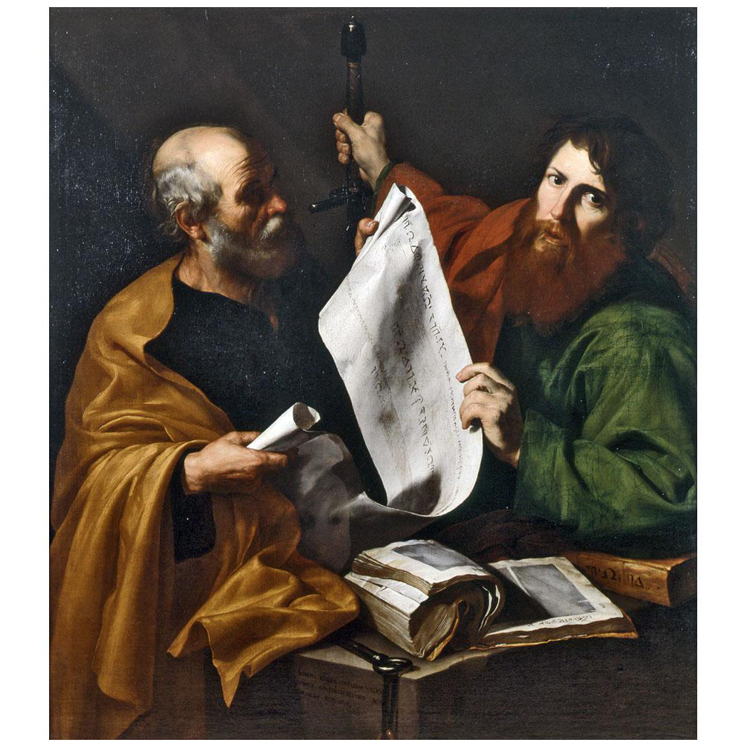 Jose de Ribera. San Pedro y San Pablo. 1616. Musee de Braux-Arts de Strasbourg