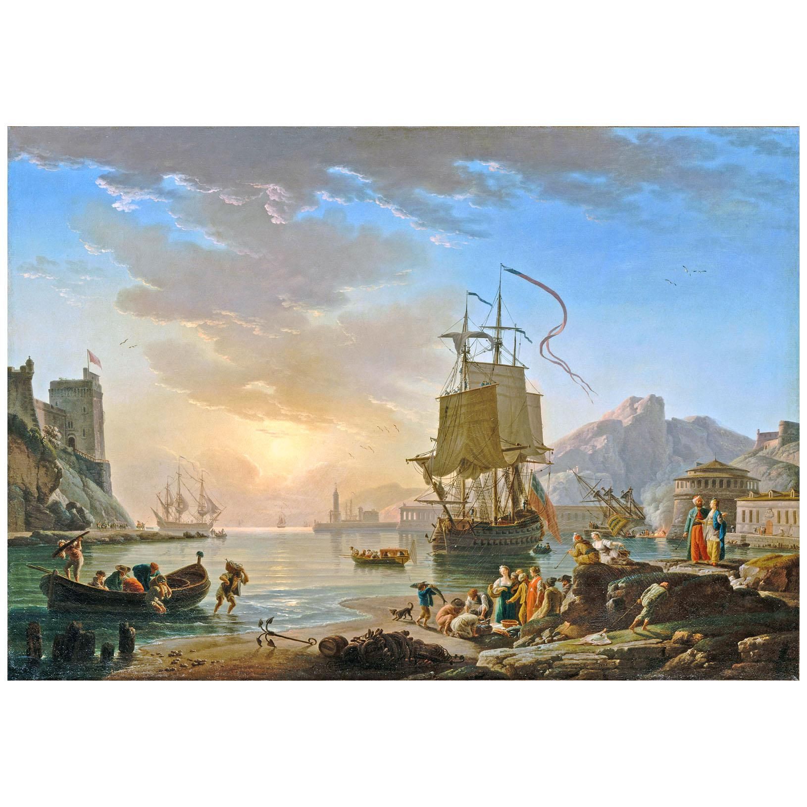 Joseph Vernet. Marine, soleil couchant. 1774. Musee du Louvre