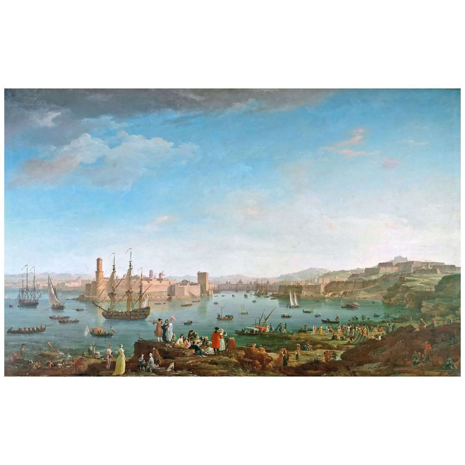 Joseph Vernet. L'Entrée du port de Marseille. 1754. Musee du Louvre