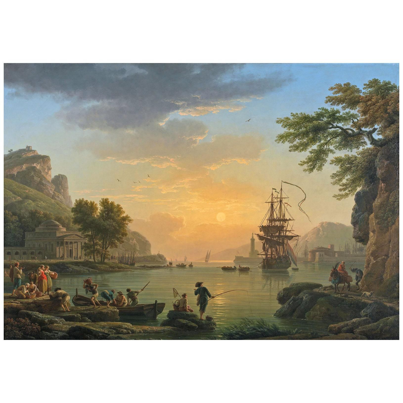 Joseph Vernet. Paysage au coucher du soleil. 1773. National Gallery London