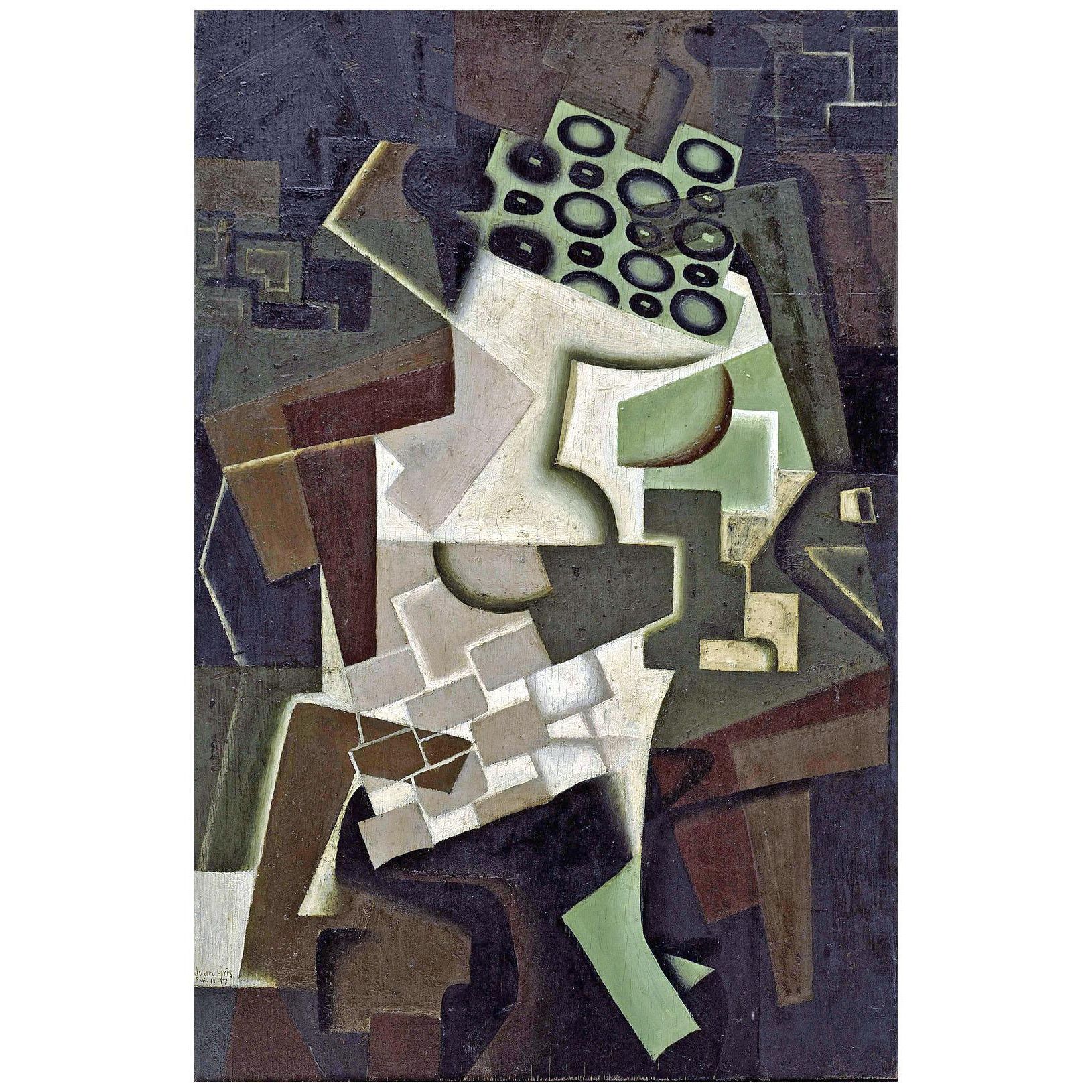 Juan Gris. Compotier et nappe à carreaux. 1917. Guggenheim Museum NY