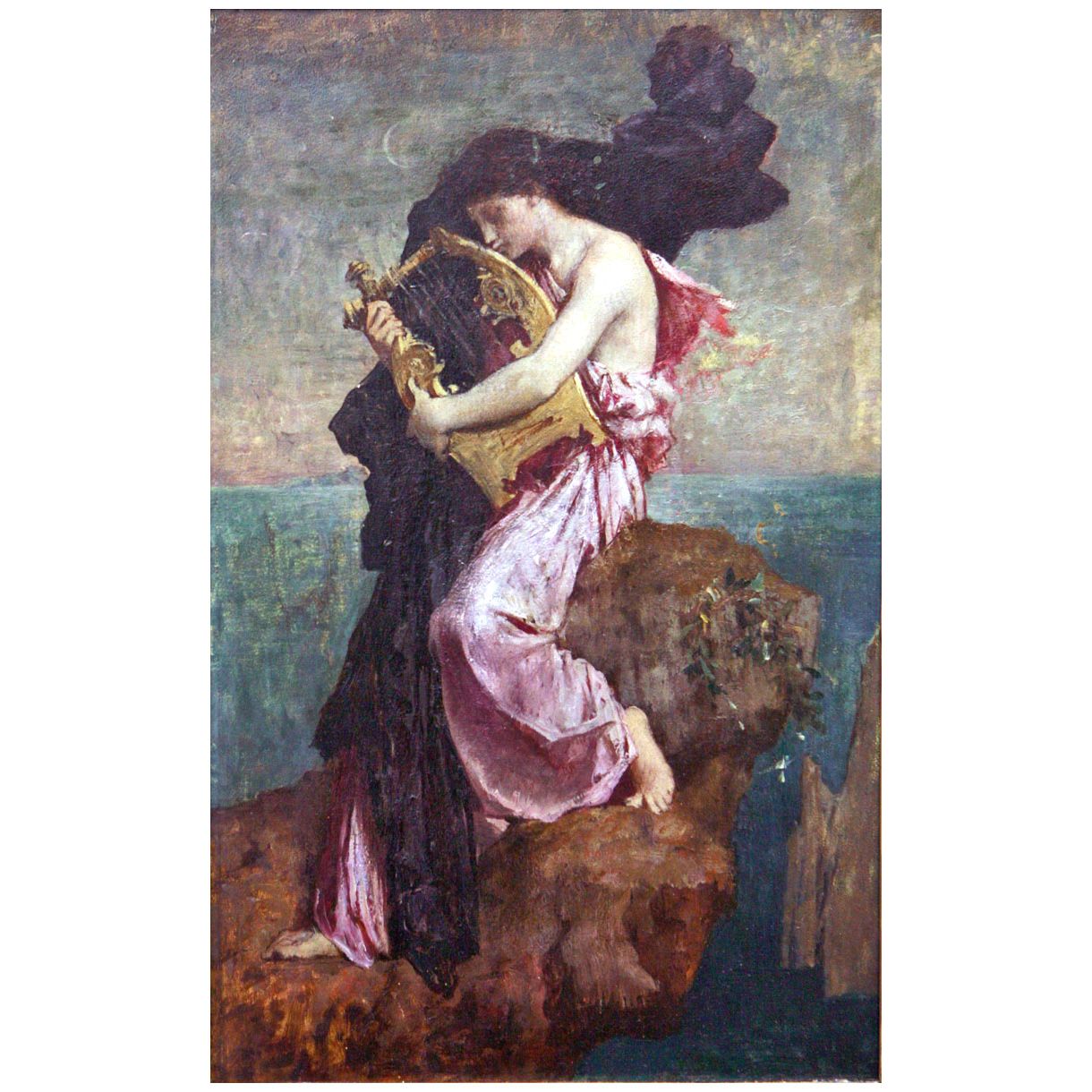 Jules-Elie Delaunay. Sapho embrassant sa lyre. 1875. MBA de Brest