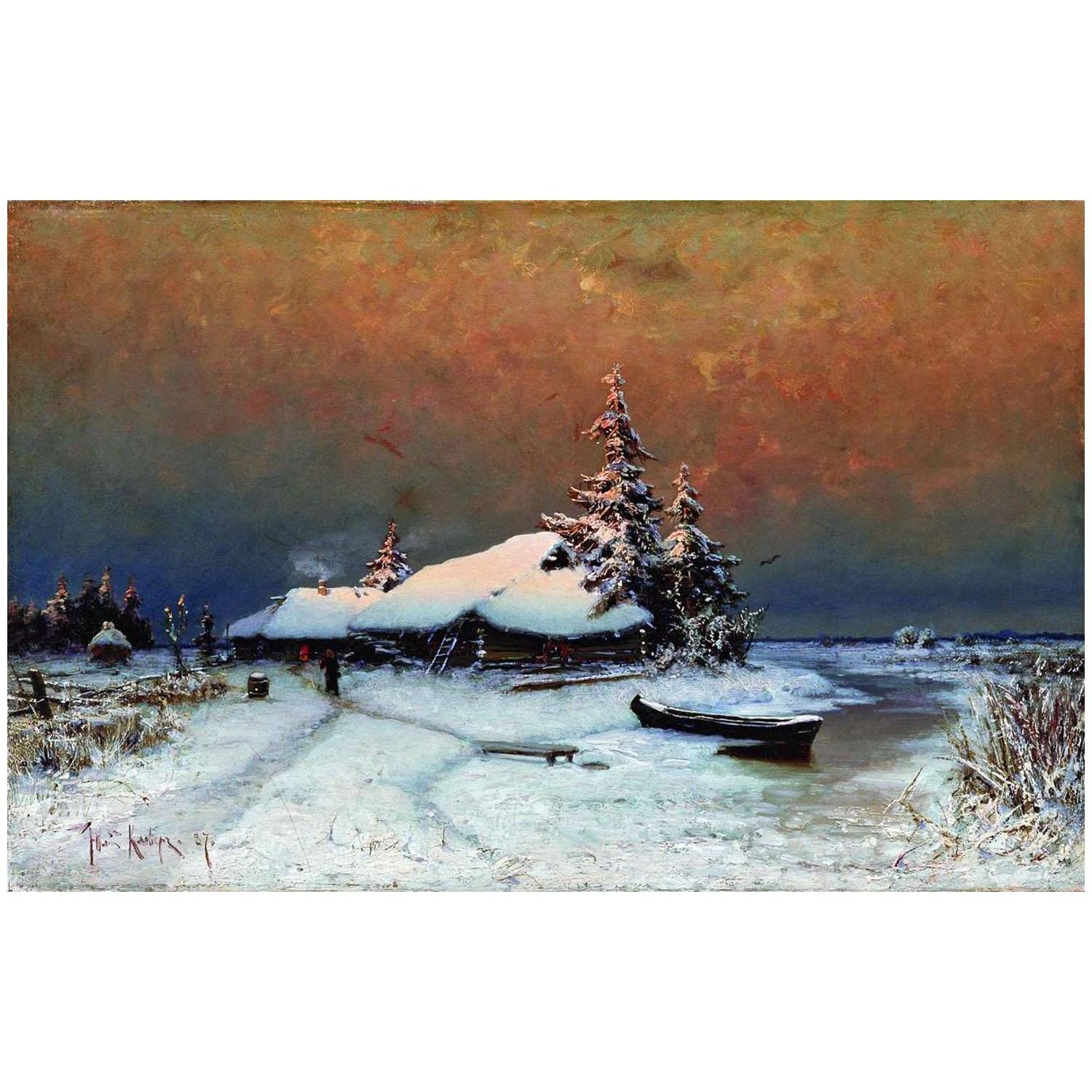 Юлий Клевер. Зимний закат. 1887. Иркутский художественный музей