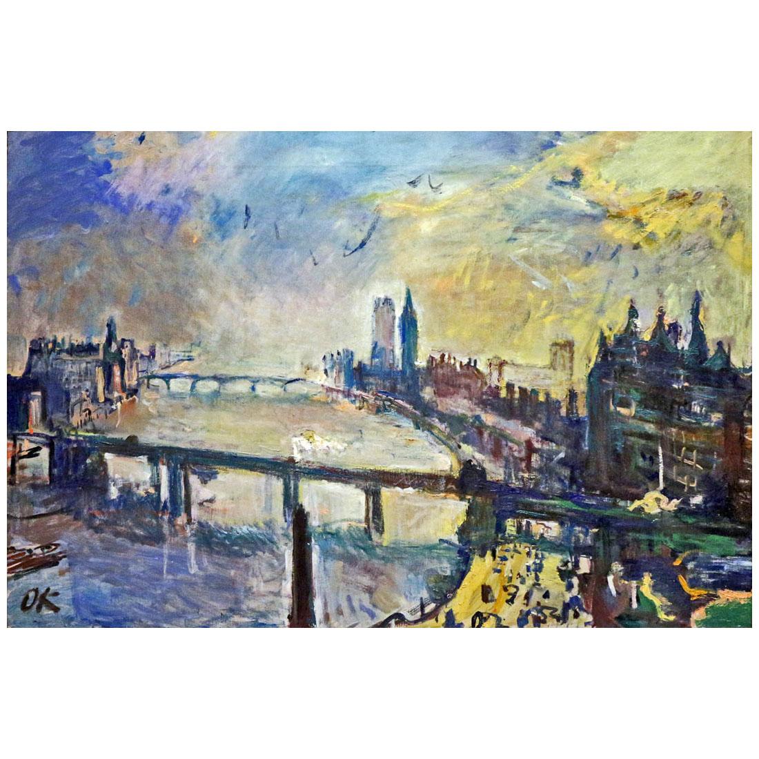 Oskar Kokoschka. London. Kleine Themse Landschaft. 1926. Albertina, Wien