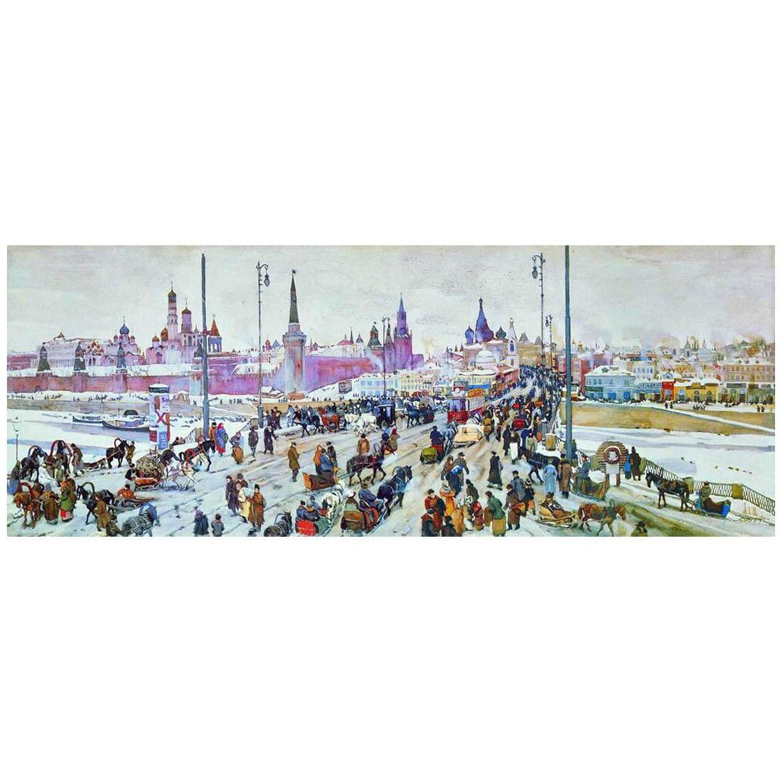 Константин Юон. Москворецкий мост. 1911. Третьяковская галерея