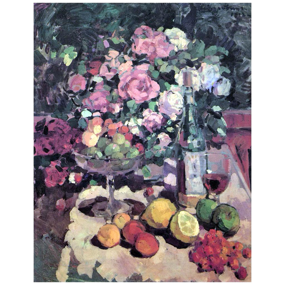 Константин Коровин. Розы, фрукты, вино. 1912. Пушкинский музей