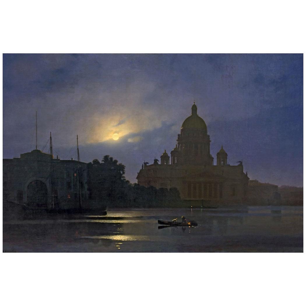 Архип Куинджи. Исаакиевский собор при Луне. 1869. Смоленская картинная галерея 