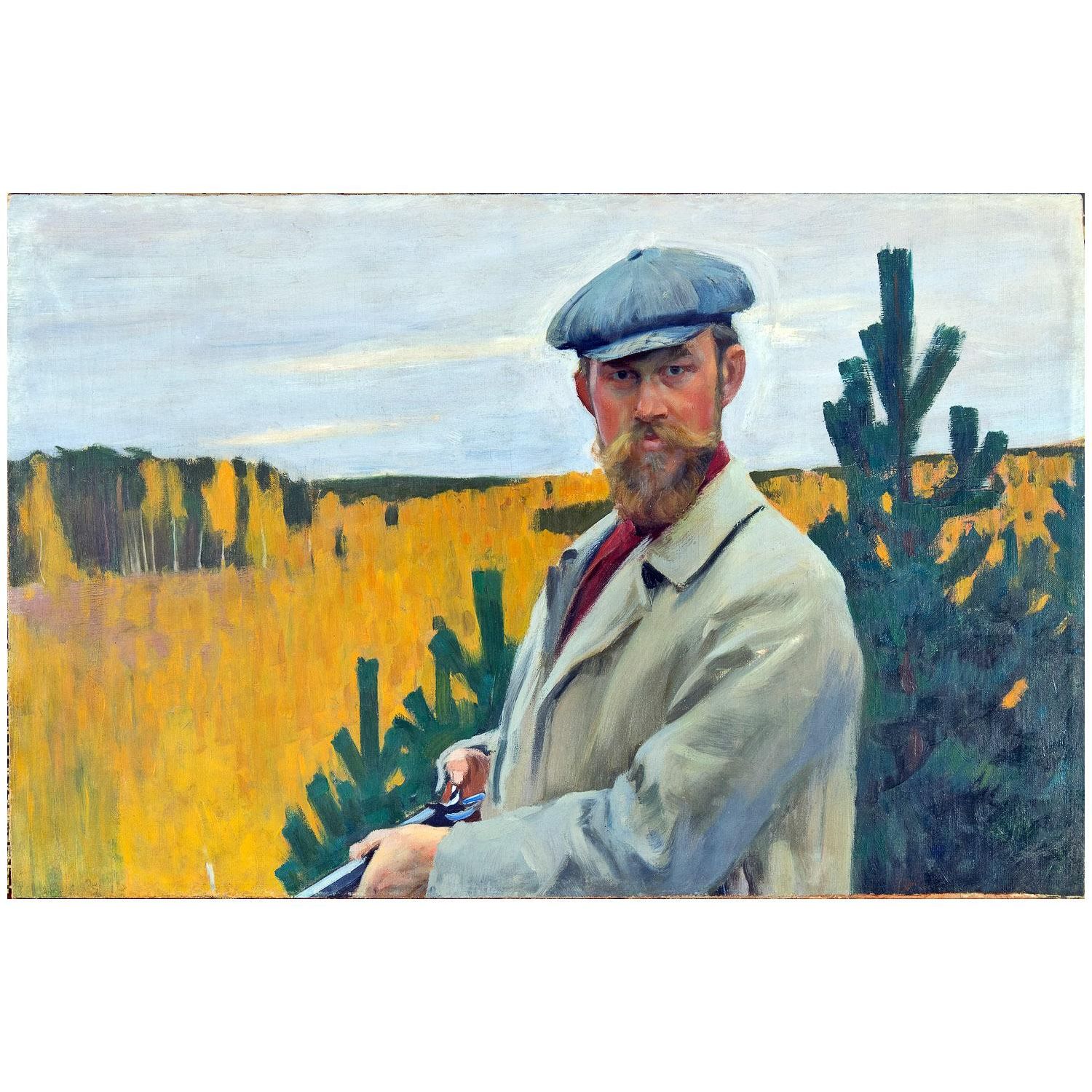 Борис Кустодиев. На охоте. Автопортрет. 1905. Русский музей