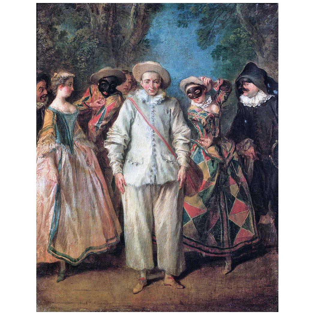 Nicolas Lancret. Les acteurs de la Comedie italienne. 1726. Louvre, Paris
