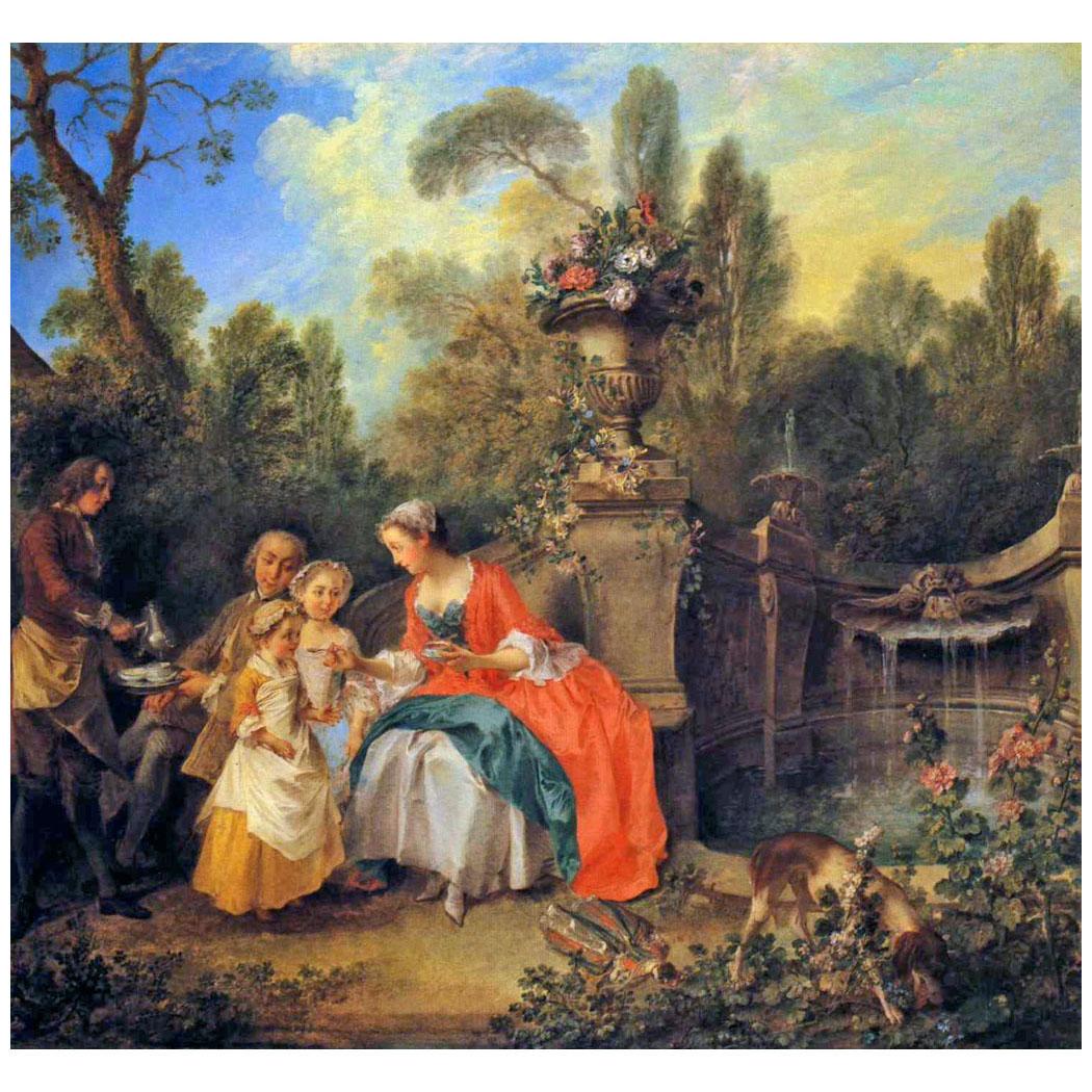 Nicolas Lancret. Café dans le jardin. 1742. National Gallery, London