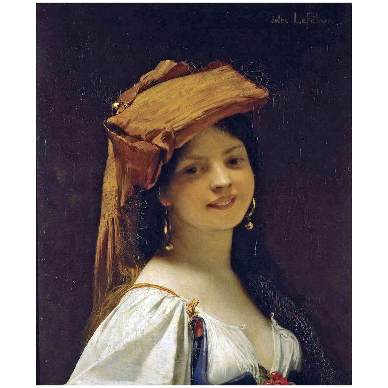 Jules Lefebvre. La jeune rieuse.1861. Musee de Picardie, Amien